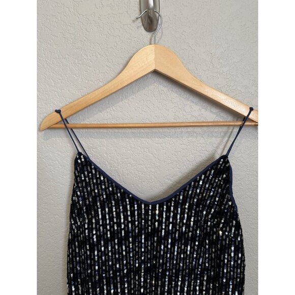 Wild Honey Sequin Spaghetti Party Cocktail Vegas Night Dress Small Homecoming - Picture 2 of 8